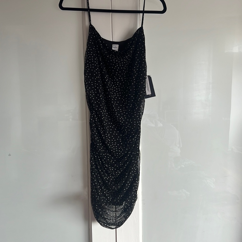 Fitted polka dot dress